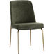 Zeke Antique Brass / Bergen Olive Dining Chair, Set Of 2
